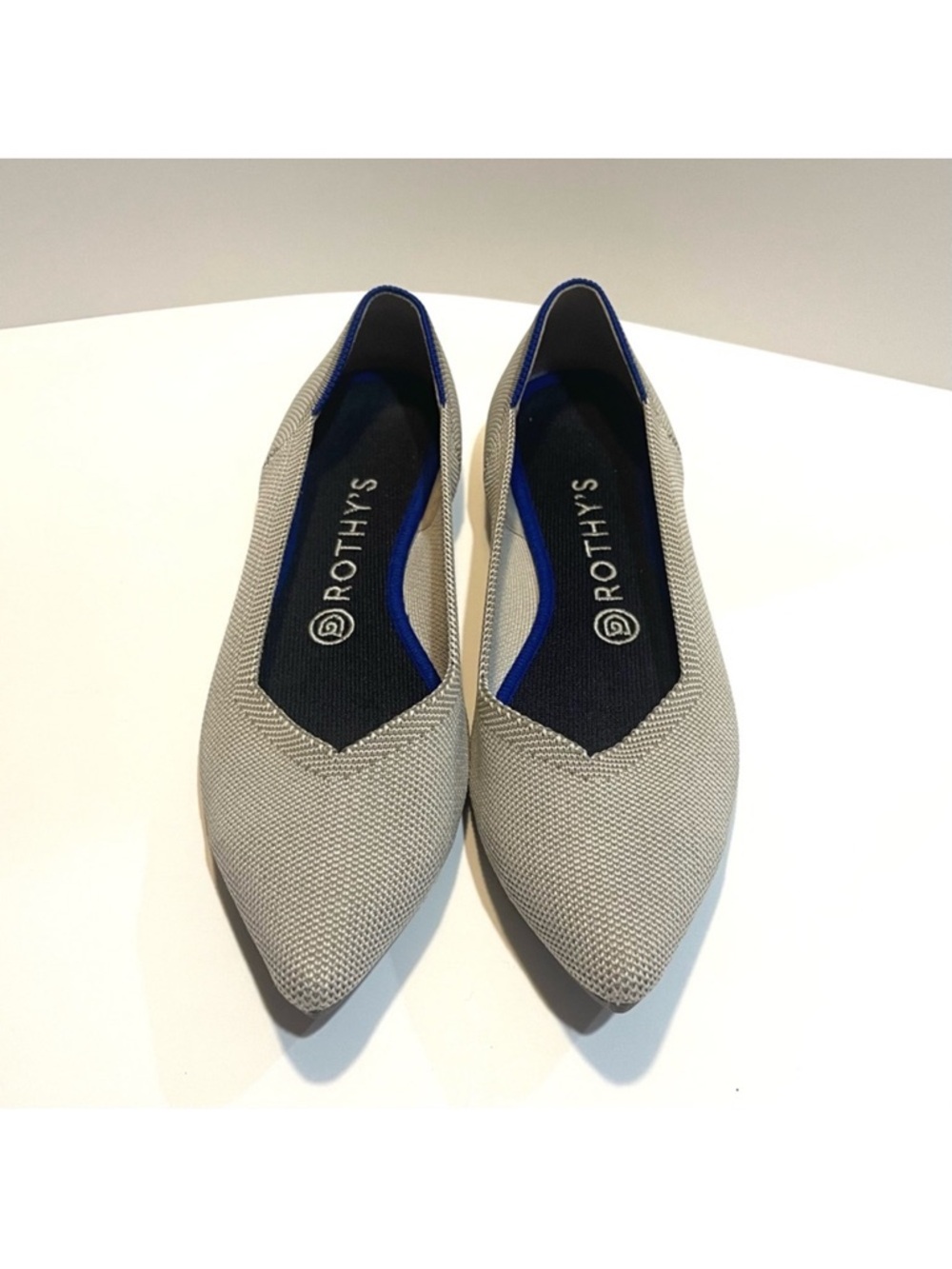 Rothy's Light Gray Point Women's Flats 8.5